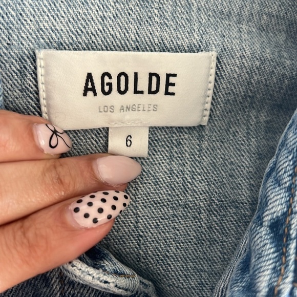 Agolde Blue Denim Jumpsuit - Picture 2 of 10
